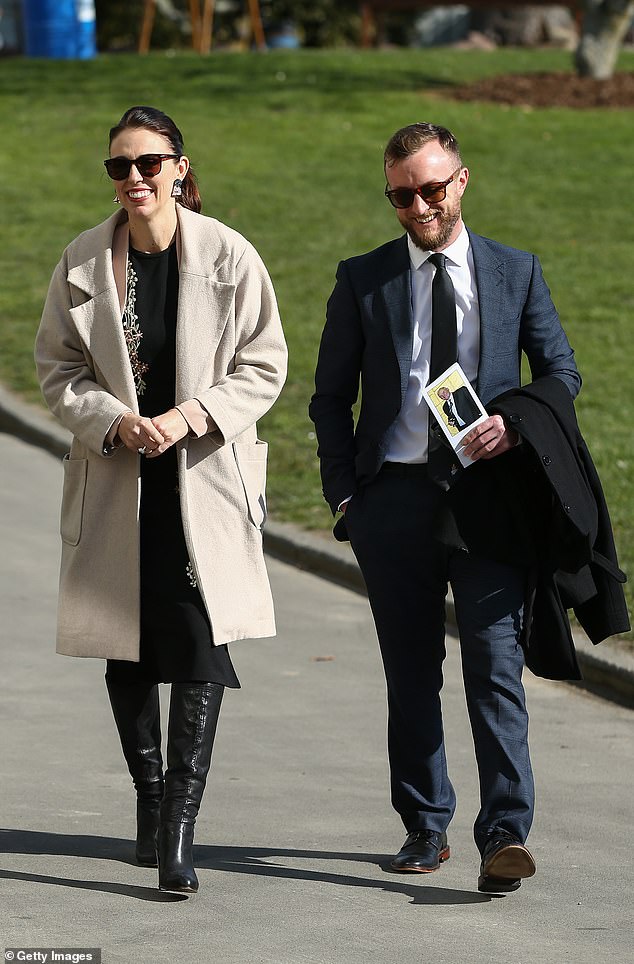 In a bizarre twist, Ms Ardern's long-time friend and fellow Labor Party MP Kieran McAnulty (right) has also booked this weekend to marry his fiancée Gia Garrick.