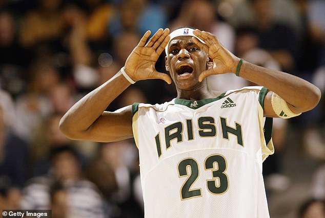 LeBron plays for his high school - St. Vincent-St.  Mary's - located in Akron, Ohio, in 2003