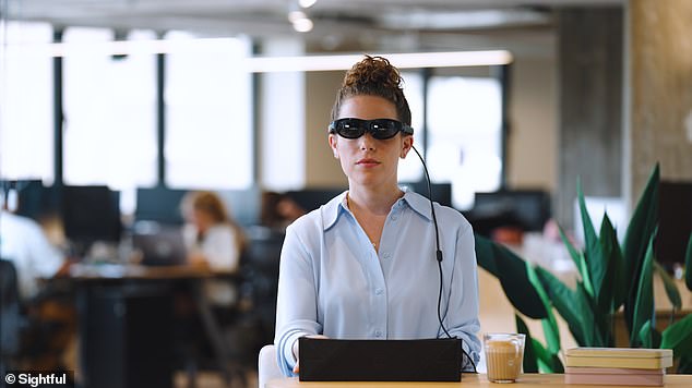 Users can wear the glasses and see their screen projected in front of them.  They can then use the keyboard and trackpad to operate the laptop as normal