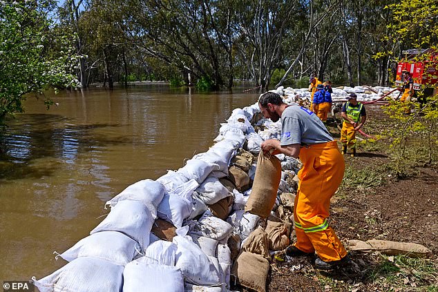 Some areas in regional Victoria are just beginning to recover after deadly floods devastated the area in October 2022, destroying hundreds of homes (pictured)