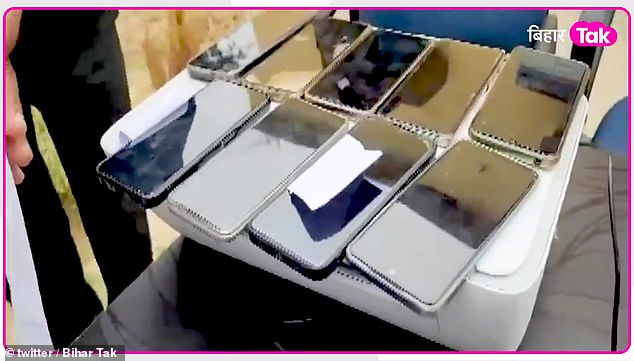 The Bihar Police held a press conference last week and showed off some of the phones they had seized