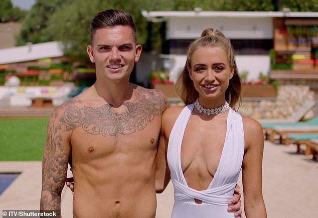 She first appeared on Love Island in 2017, where she teamed up with Sam Gowland (pictured)