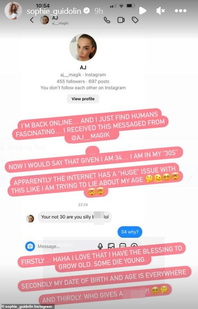 One user called her out for lying about her age while privately messaging the self-proclaimed fitness guru