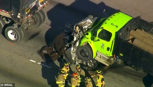 The force of the crash, which investigators believed was caused by fatigue or distraction, crushed Michelle's Toyota Sienna minivan into another truck in front of her.