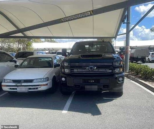 The owner of a Chevrolet Silverado recently blasted the driver of a Toyota Corolla for parking his car in one of two parks used by the car at a regional airport in Queensland.