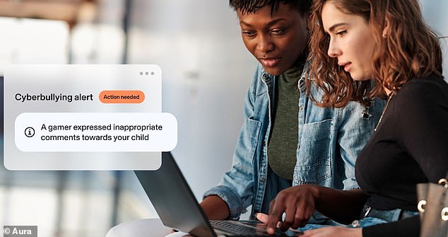 Aura also features new cyberbullying protection that notifies parents when their child is being harassed online, for example while playing a video game