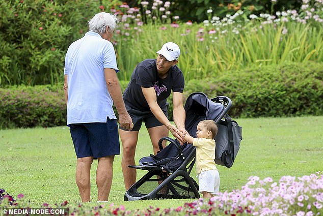 The heartwarming scenes featuring three generations of Nadals – (from left to right) grandfather Sebastian, father Rafael and Rafael Junior – came just before the 22-time Grand Slam winner was forced to leave the Australian Open due to injury