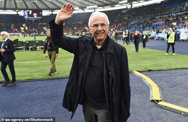 Sven Goran Eriksson as manager of Lazio in Rome