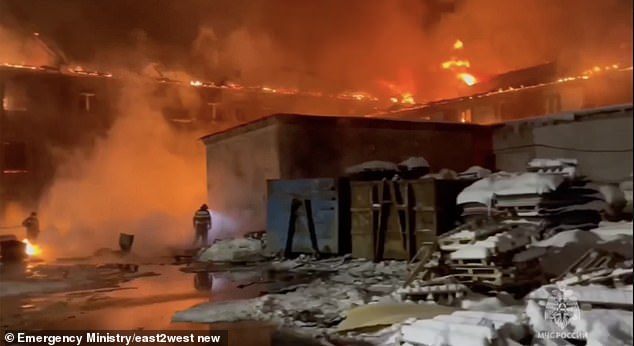 Russian law enforcement is investigating whether this morning's inferno was caused by arson in an act of sabotage, Mash media outlet reported