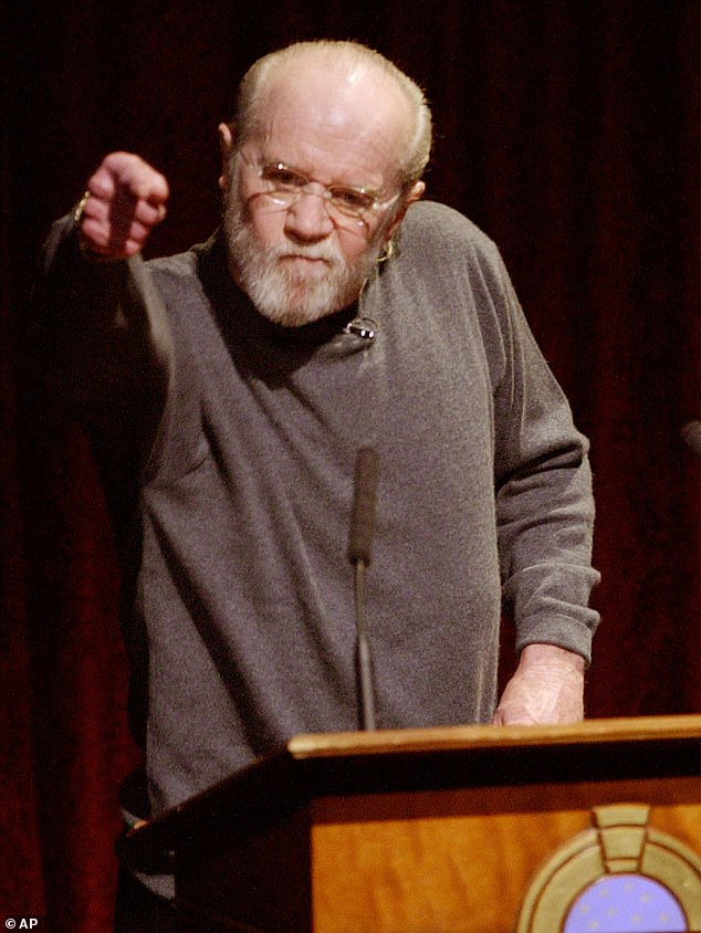 George Carlin wraps up his act with great success after receiving a Free Speech Award at the US Comedy Arts Festival, on March 2, 2002, in Aspen, Colorado