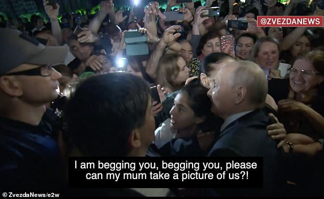 But during an appearance in June - seen by critics as a publicity stunt - Putin found himself deep in the crowd.  He hasn't seen the crowd greeted in such a way since before the pandemic