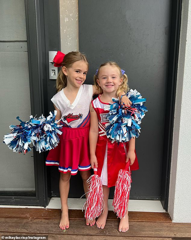 One click of the reel saw her daughters, six and four respectively, cooking up a storm in cheerleading outfits just before practice