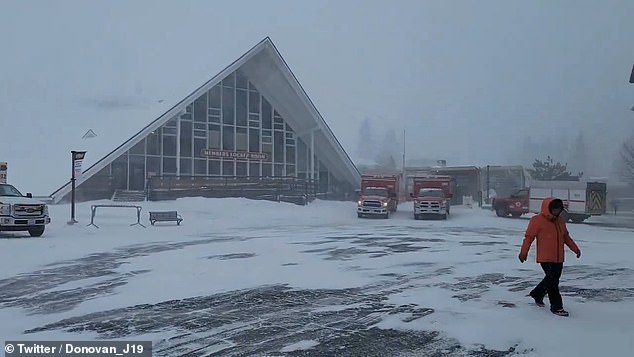 Wind gusts of 100 mph were expected at the Ridgetop on Wednesday as the resort is battered by a winter storm