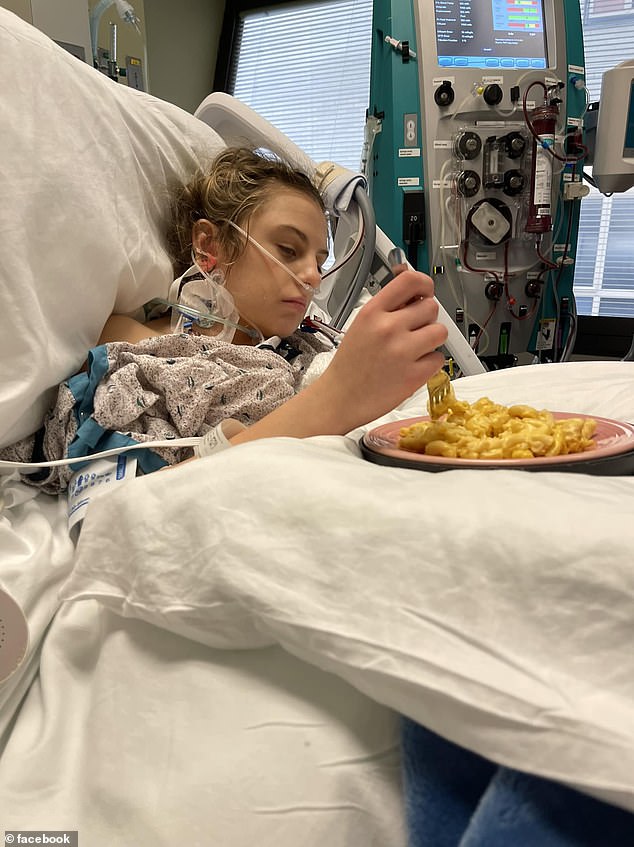 On Friday she was able to eat and talk independently and the ventilator was removed