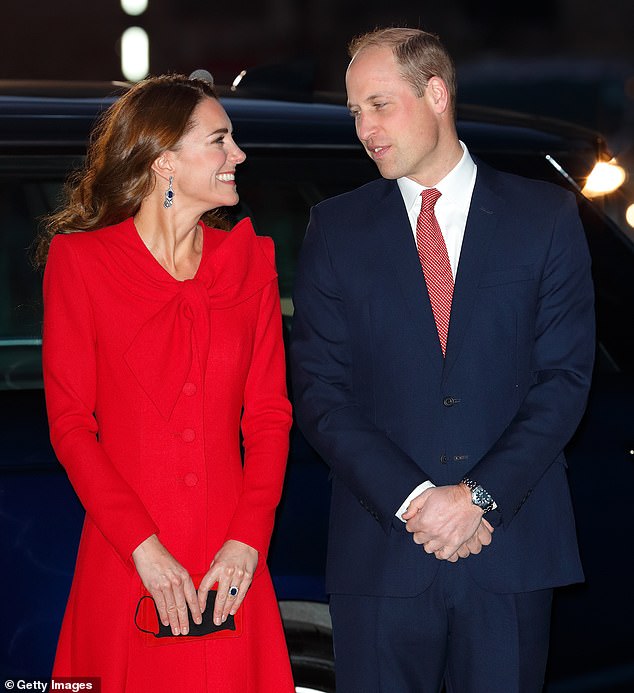 Was it something he said?  A loving look between William and Kate during the 2021 Together at Christmas carol service at Westminster Abbey