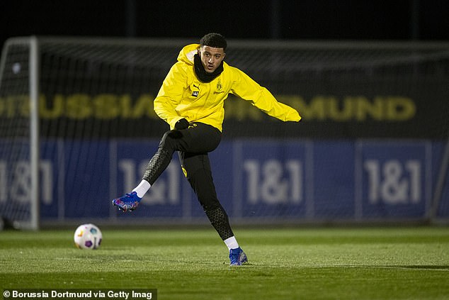 Sancho was photographed taking part in his first team training session on Thursday evening