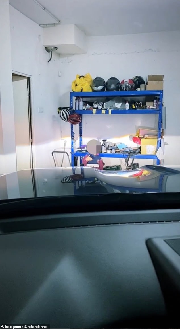 In the video shot by Rohan Dennis, he drives his Amarok ute towards his young son playing 'cop', instructing his father with stop and go signals to park in the tight space of the garage.