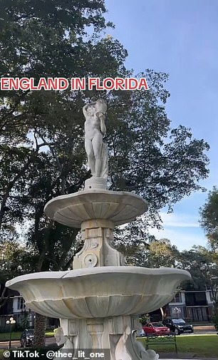 He also spies a classical fountain, complete with a water nymph