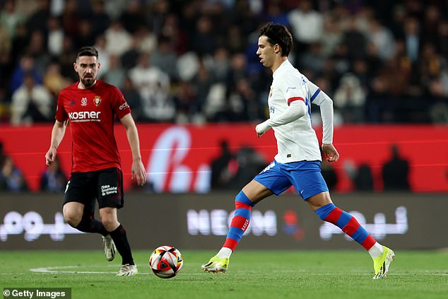 Joao Felix remained on the bench for Barcelona until the second half, with Lamine preferring to replace the injured Raphinha