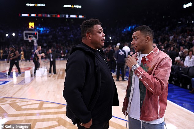 Mbappe and Ronaldo were later seen having a conversation on the pitch during half-time