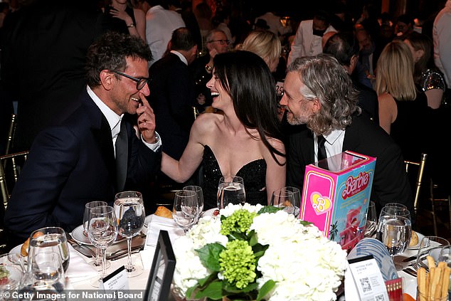 At the event, he was spotted performing with Hathaway and Adam Shulman