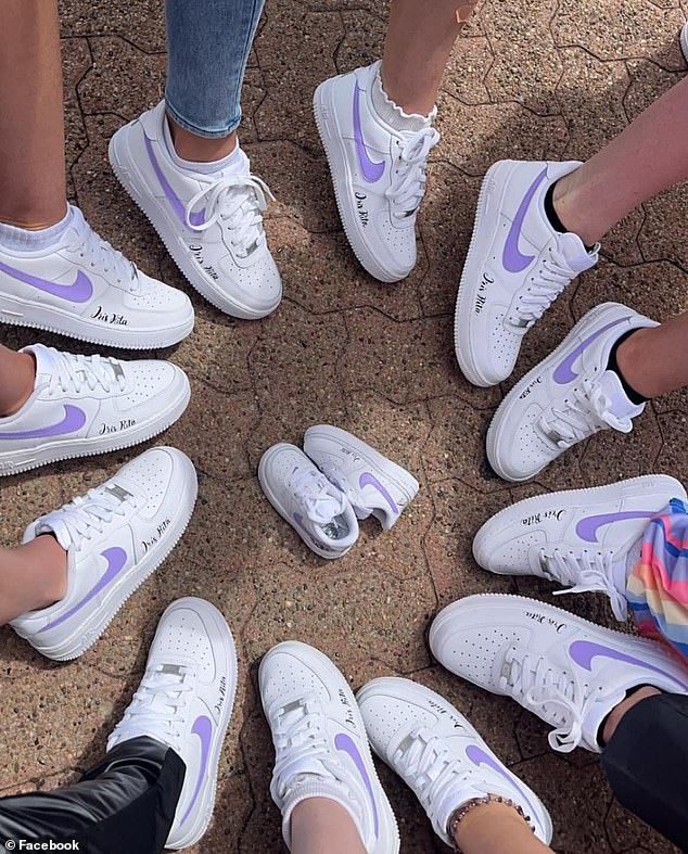 A group of friends and family who supported Iris' mother after her child tragically died are circled around a pair of baby shoes in her honor.