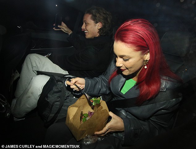 Dianne, who is dating YouTuber and former Strictly partner Joe Sugg, wore a black leather jacket over her workout gear, while Bobby opted for a stylish trench coat.