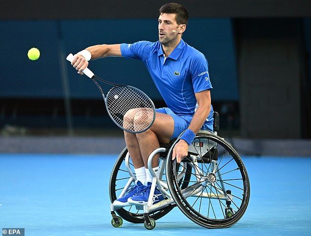 The superstar struggled to move the chair and return fire during a chaotic match