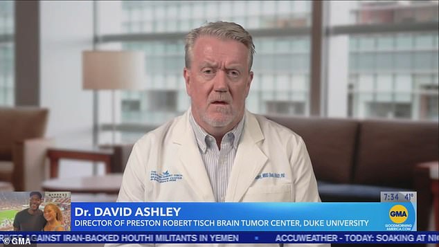 The teen's doctor, Dr. David Ashley (pictured), appeared on GMA Friday morning and explained more about her prognosis