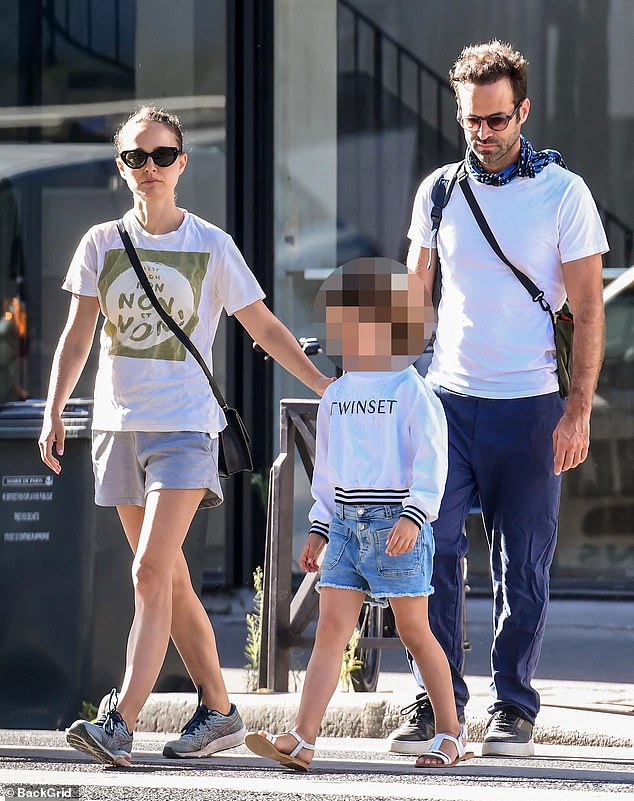 Natalie and Benjamin left Paris with their two children in September.  They looked tense as they left their apartment and escorted them to school