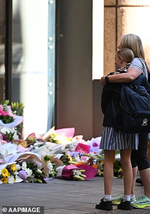 A SACS student at the school after the murder of Lilie James (above)