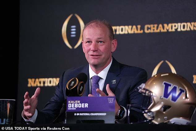 DeBoer was hired by Washington in 2021 after going 9-3 against Fresno State the season before