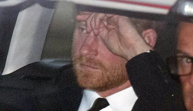 Prince Harry is seen heading to Balmoral on the day of the Queen's death