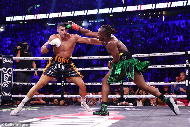 KSI has fought five times - twice in one night - in the Misfits Boxing promotion, winning everything except his recent bout with former Love Island star Tommy Fury (L)