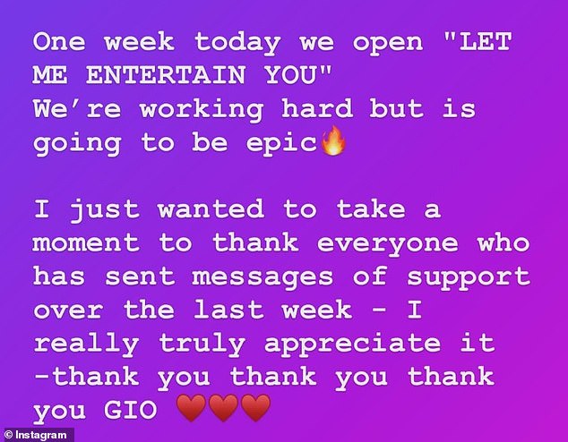 Giovanni has now spoken out about the claims as he shared a post on Instagram thanking his fans for their kind words of support