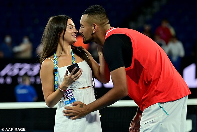 Despite his desire to start the rest of his life with Hatzi, Kyrgios said they have 