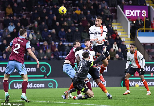 Burnley goalkeeper James Trafford appeared to be thwarted by Luton striker Elijah Adebayo as he tried to claim a cross, before Carlton Morris headed home to level the score.