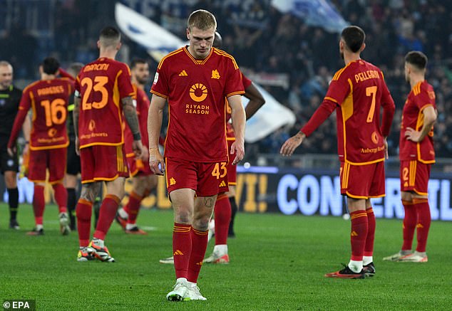 Roma's football was also poor;  against Lazio they only had their first shot on target eight minutes before the end