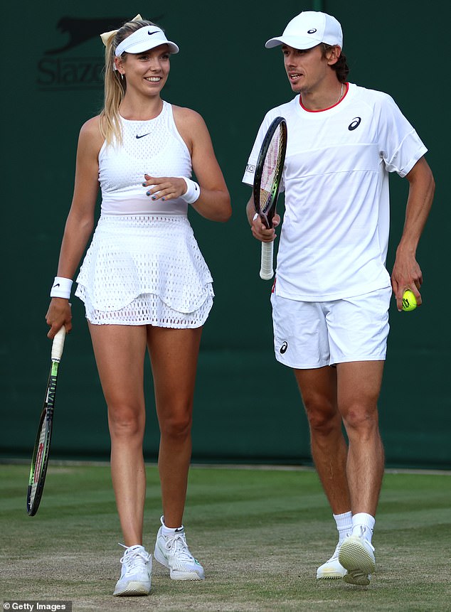 'Demon' has also found love in fellow professional, England's Katie Boulter (pictured left)