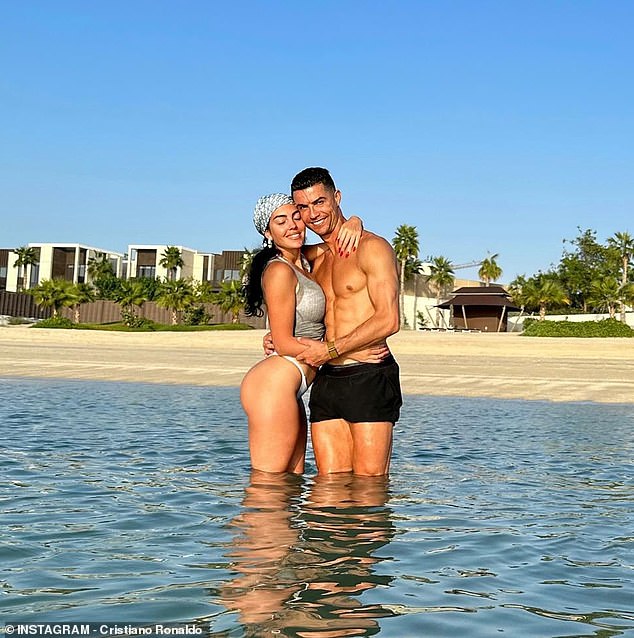 Ronaldo (with partner Georgina Rodriguez) has backed himself to continue playing into his 40s