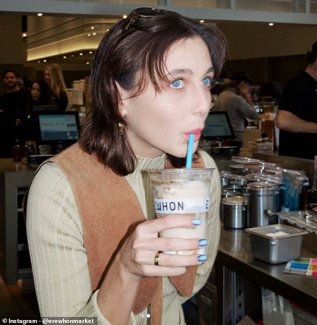 Emma Chamberlain's 'High Protein' Cold Brew Cookie Smoothie also costs $18 and is estimated to contain more than 600 calories