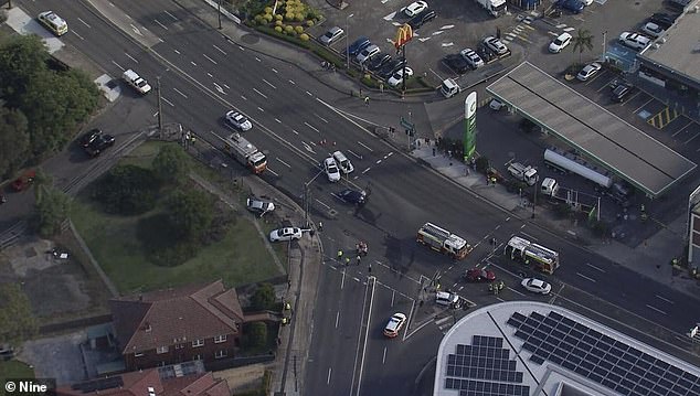 Police responded to reports of a serious collision at 4:30 p.m. and arrived to see the wreckage of a car on each corner of the intersection