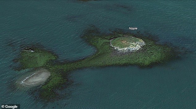 The small island of Nipple, Maine (pictured) reportedly came under fire during the woke presentation