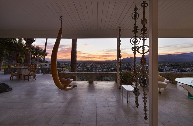 Kaptur made optimal use of the rocky landscape when designing the house.  “The mountain and the house are merged into one whole, using stones as part of the actual structure,” says Sean Stanfield of Pacific Sotheby's International Realty