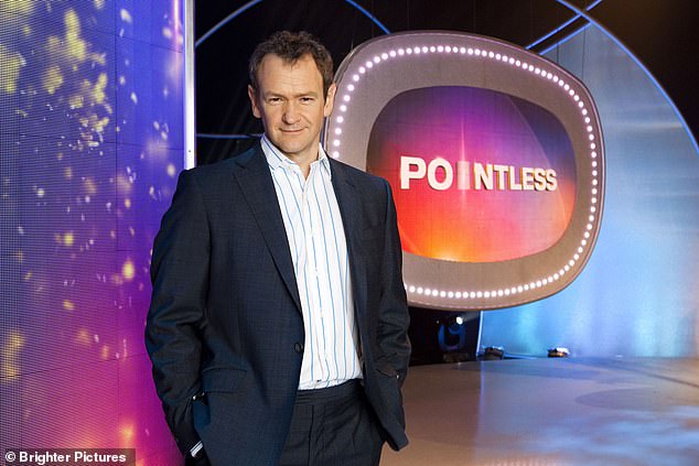 Alexander, presenter of the BBC quiz show Pointless, was one of four contestants hoping to win thousands of pounds for charity (Alexander pictured on Pointless in 2009)