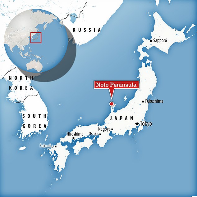 Satellite images have shown that the coastline of the Noto Peninsula has shifted as much as 250 meters seawards due to the force of the earthquake on New Year's Day.