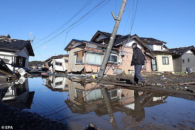 Scenes like the devastation here in Suzu, Ishikawa Prefecture, are common on the Noto Peninsula, which was the epicenter of the earthquake that displaced 26,000 people and killed more than 200.