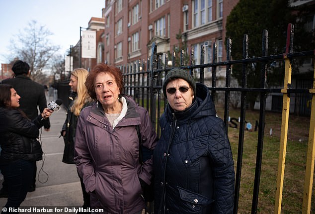 Connie Donahue (left), who has two grandchildren at school, said at the protest: “I'm furious.  I'm absolutely livid'