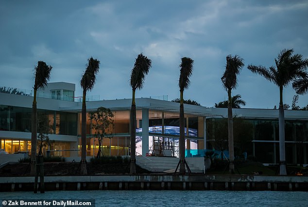 Residents living across the bay from Miami Beach say the dazzling jumbotron has been on continuously day and night for the past week