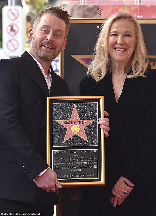 Macaulay recently enjoyed a sweet reunion with his Home Alone mother Catherine O'Hara when she introduced him at his Hollywood Walk of Fame star ceremony last month